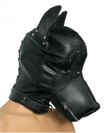 Leather Pup Hood
