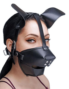 Pup Play Hood with Removable Ball Gag