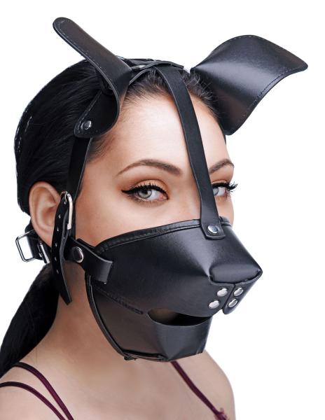 Pup Play Hood with Removable Ball Gag