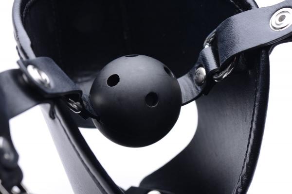 Pup Play Hood with Removable Ball Gag