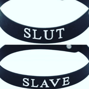 Silicone Slut or Slave Collar
